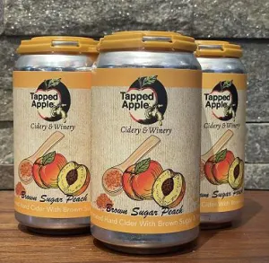 Cider RI Tapped Apple Cidery & Winery 4pk Brown Sugar Peach Point Wine Spirits