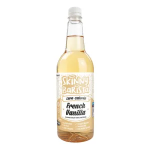 French Vanilla Flavour Syrup - Zero Calorie Sugar Free Skinny Coffee  - 1 Litre