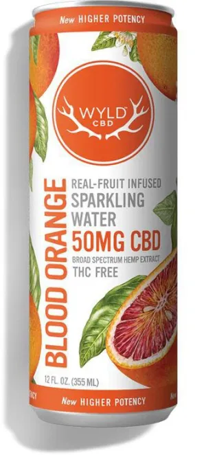 NA CBD WYLD 12oz Sparkling Blood Orange THC Free Point Wine Spirits