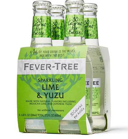 N/A Drinks Fever Tree 4pk Sparkling Lime & Yuzu Point Wine Spirits