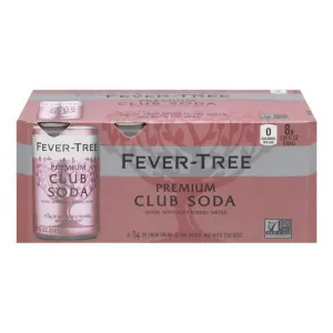 N/A Drinks Fever Tree 8pk Cans Club Soda Point Wine Spirits