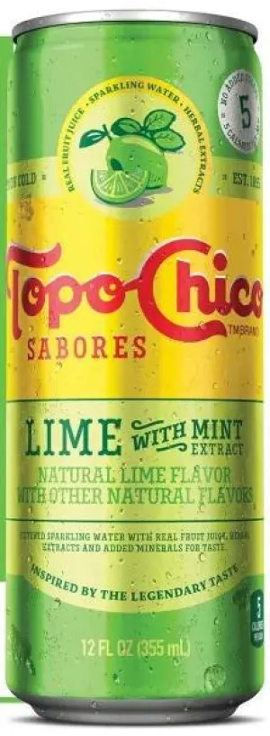 N/A Drinks TopoChico Sabores Lime w/Mint Point Wine Spirits