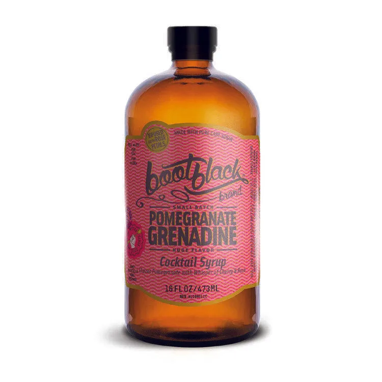 N/A RI Cocktail Syrup BootBlack Brand 16oz Pomegranate Grenadine Point Wine Spirits