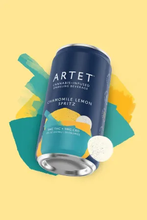 NA THC Cocktail Artet 4pk Chamomile Lemon Spritz Point Wine Spirits