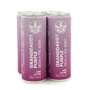NA THC Cocktail Foundry Nation 4pk Grandaddy Purple 5mg Point Wine Spirits