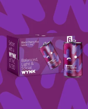 NA THC Cocktail Wynk 6pk Black Cherry Fizz Point Wine Spirits