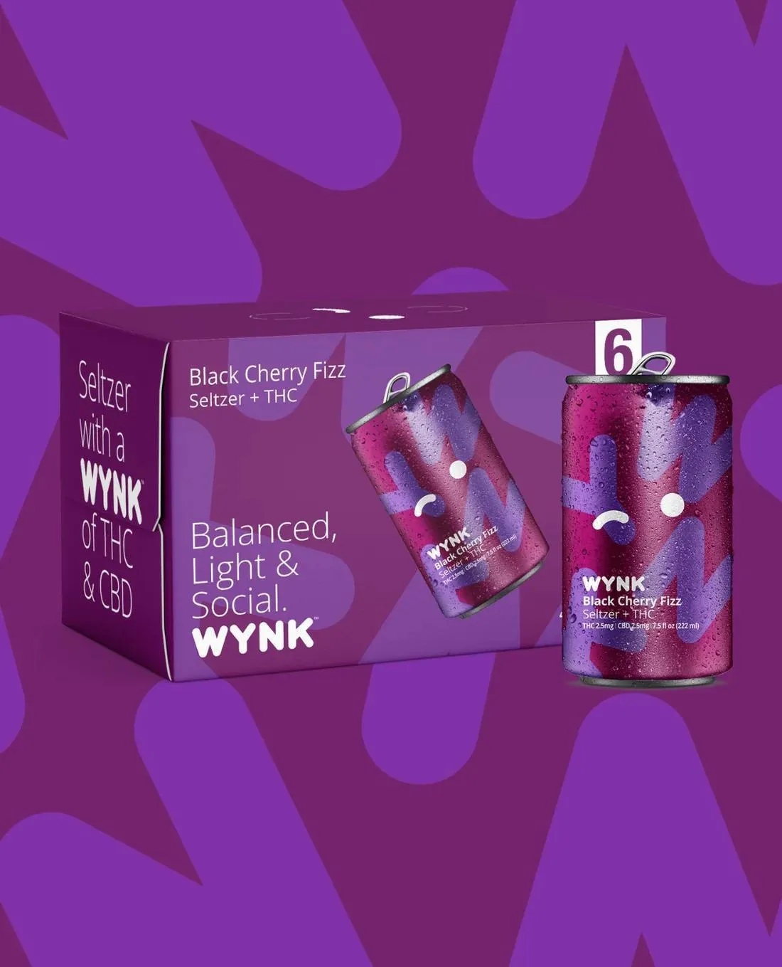 NA THC Cocktail Wynk 6pk Black Cherry Fizz Point Wine Spirits