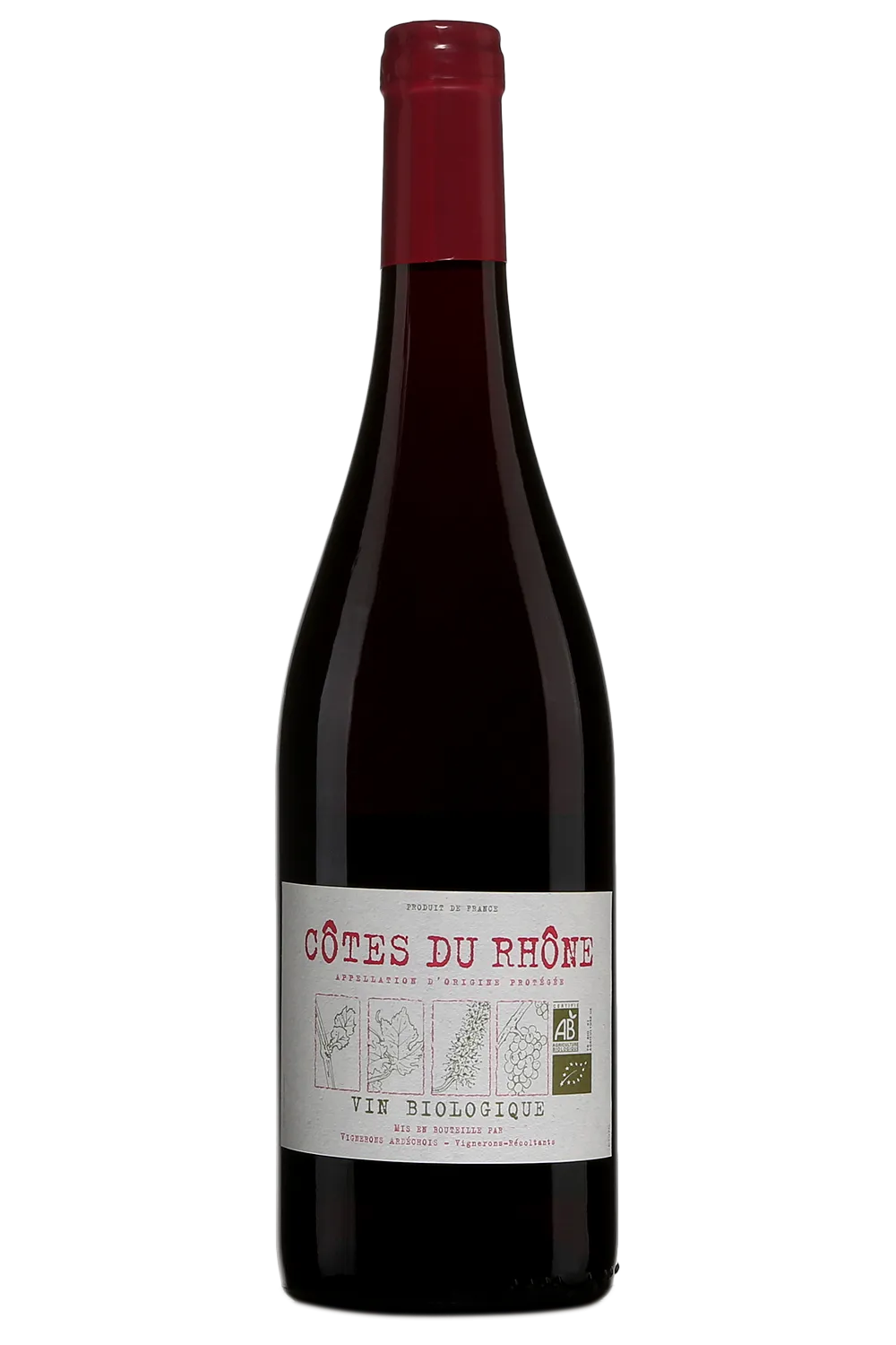 Red Wine Cotes du Rhone Ardechois Organic Point Wine Spirits