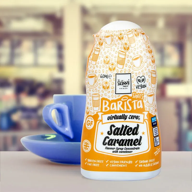 Salted Caramel Barista Shot Sugar Free Skinny Coffee Syrup - 60ml
