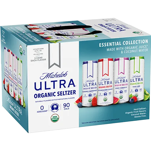 Seltzer Michelob Ultra 12pk Essential w/Coconut Water Organic Point Wine Spirits