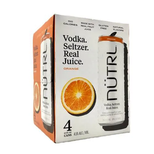 Seltzer NUTRL 4pk Orange 205008 Point Wine Spirits