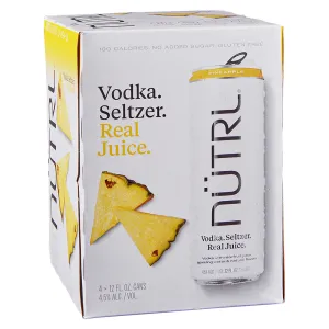 Seltzer NUTRL 4pk Pineapple 205000 Point Wine Spirits