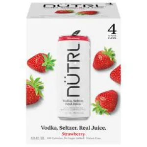 Seltzer NUTRL 4pk Strawberry 205019 Point Wine Spirits