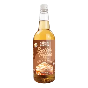 Skinny Barista Butter Toffee Flavour Syrup - Sugar Free Skinny Coffee Syrup - 1 Litre (Limited Edition)