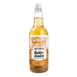 Skinny Barista Butterscotch Flavour Syrup - Zero Calorie Sugar Free Skinny Syrup - 1 Litre