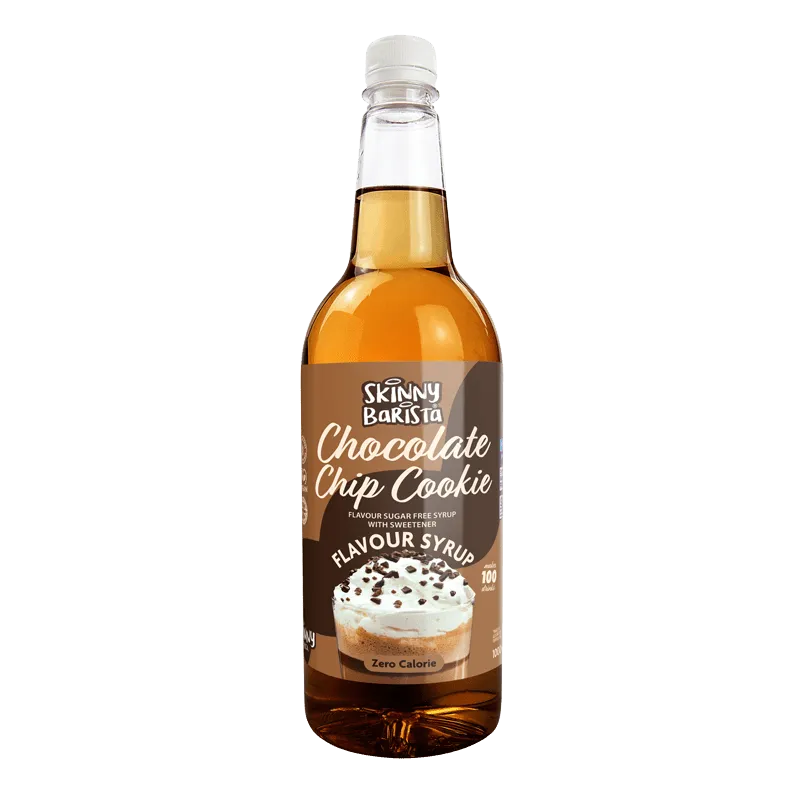 Skinny Barista Chocolate Chip Cookie Flavour Syrup - Sugar Free Skinny Coffee Syrup - 1 Litre (Limited Edition)