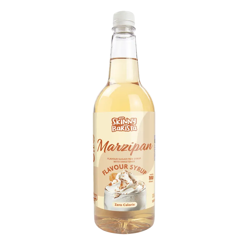 Skinny Barista Marzipan Flavour Syrup - Sugar Free Skinny Coffee Syrup - 1 Litre (Limited Edition)