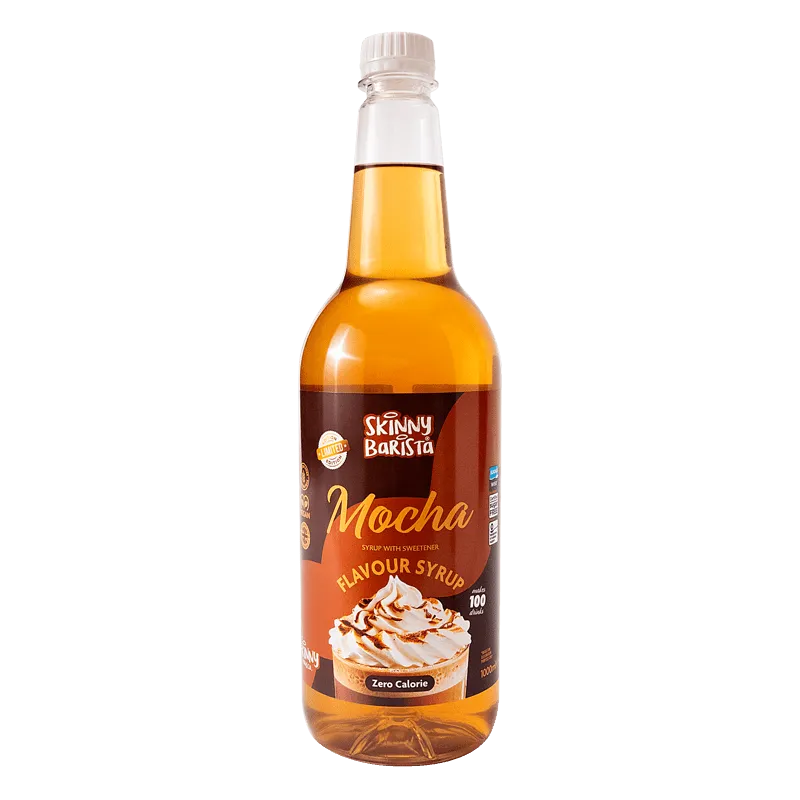 Skinny Barista Mocha Coffee Flavour Syrup - Sugar Free Skinny Coffee Syrup - 1 Litre (Limited Edition)
