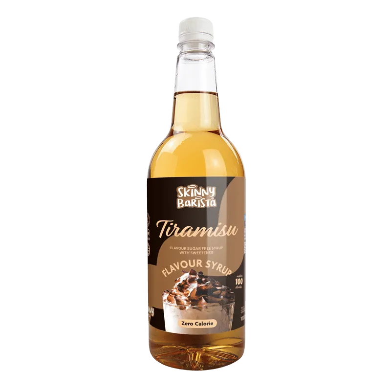 Skinny Barista Tiramisu Flavour Syrup - Sugar Free Skinny Coffee Syrup - 1 Litre (Limited Edition)