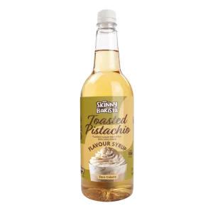 Skinny Barista Toasted Pistachio Flavour Syrup - Sugar Free Skinny Coffee Syrup - 1 Litre (Limited Edition)