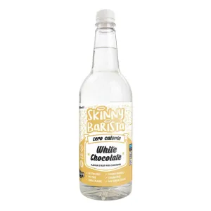 Skinny Barista White Chocolate Syrup - Zero Calorie Sugar Free Skinny Coffee - 1 Litre