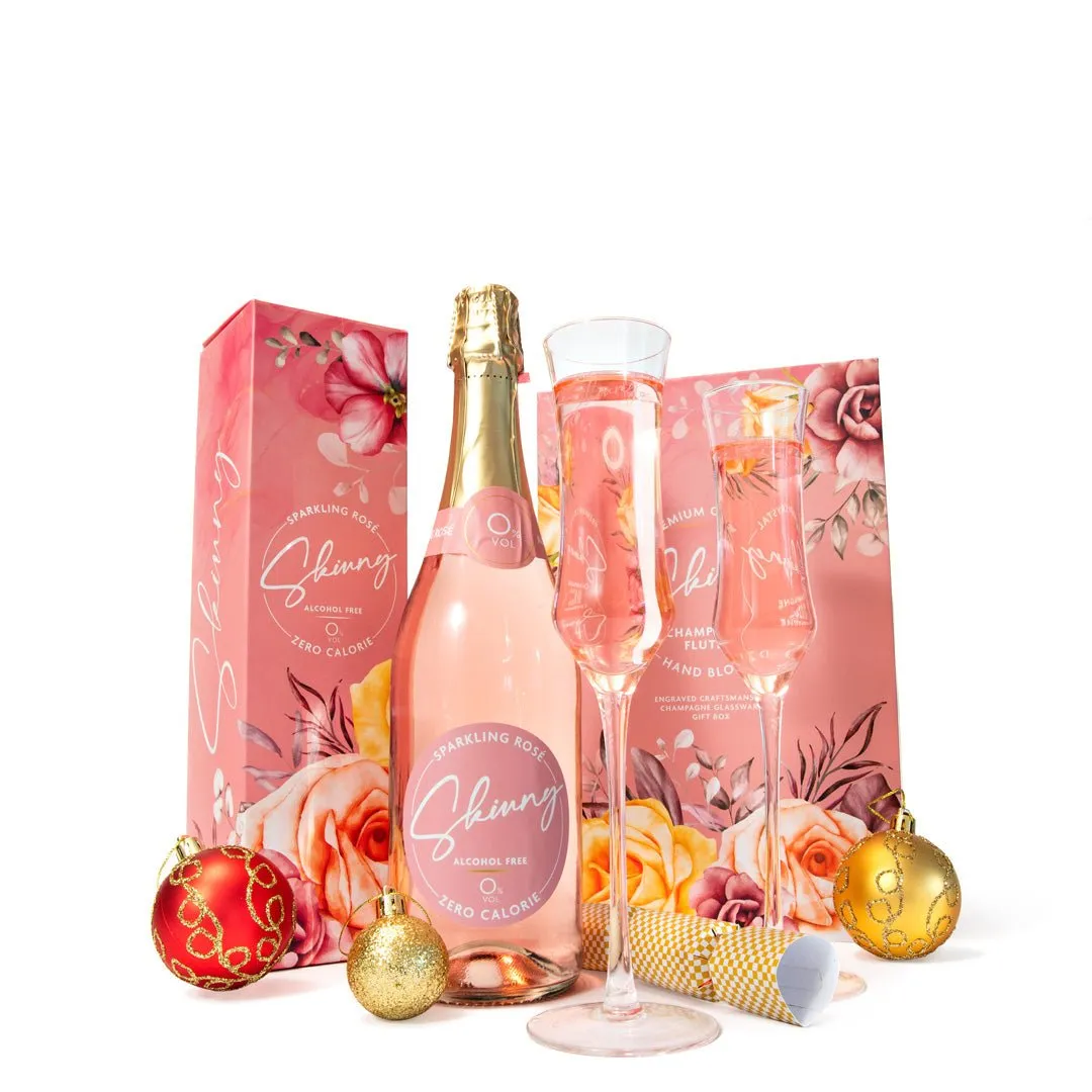 Skinny Sparkling Rose Prosecco Non Alcoholic - 75cl (Zero Calorie)