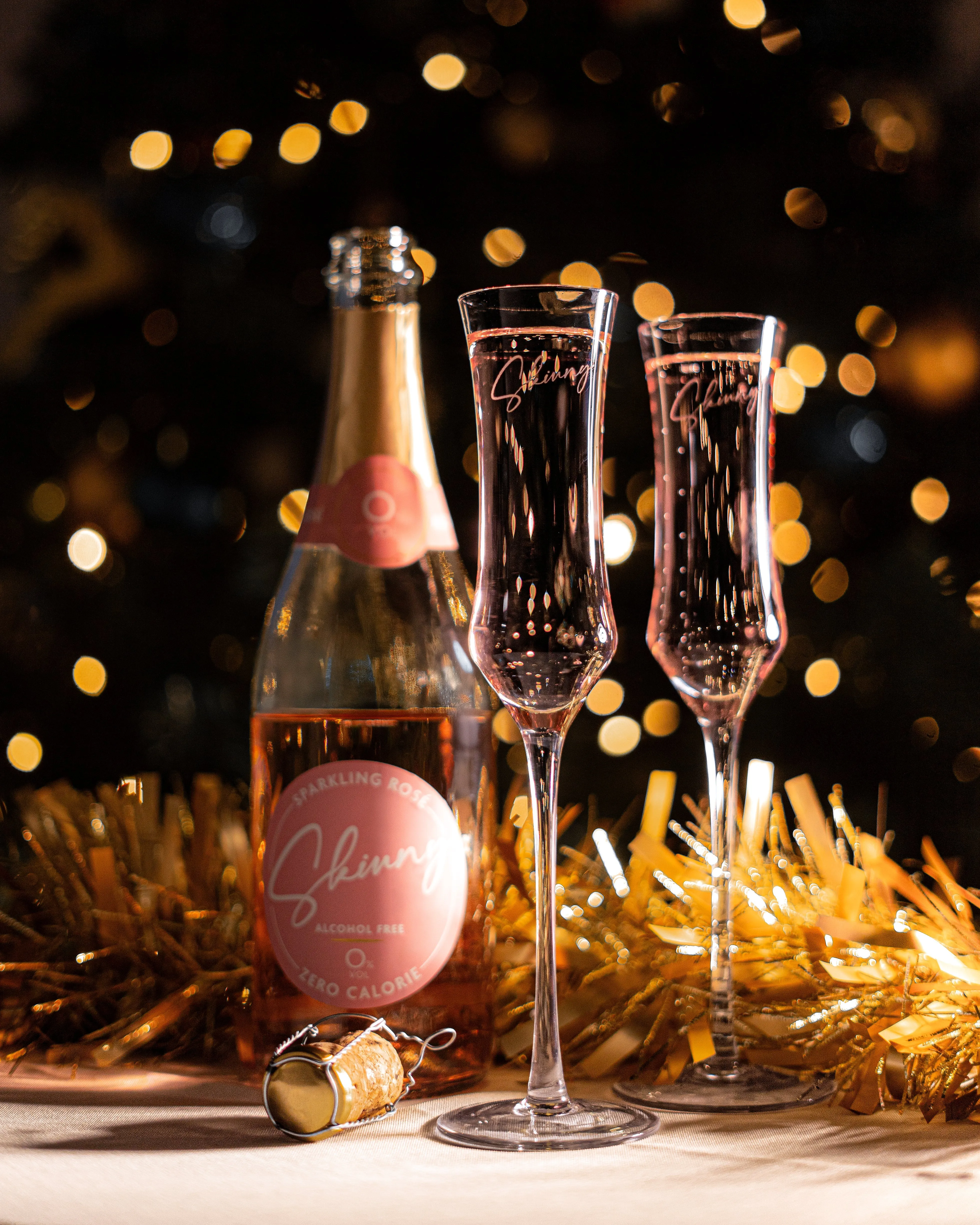 Skinny Sparkling Rose Prosecco Non Alcoholic - 75cl (Zero Calorie)